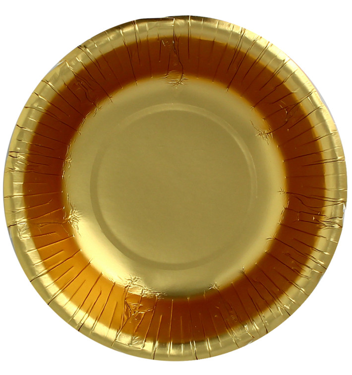 Papieren Kom "Party" goud Ø16cm (6 stuks) Papieren Kom "Party" goud Ø16cm (6 stuks)