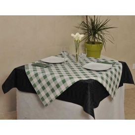 Voorgesneden papieren tafelkleed groen Checkers 40g 1,2x1,2m (300 stuks) 