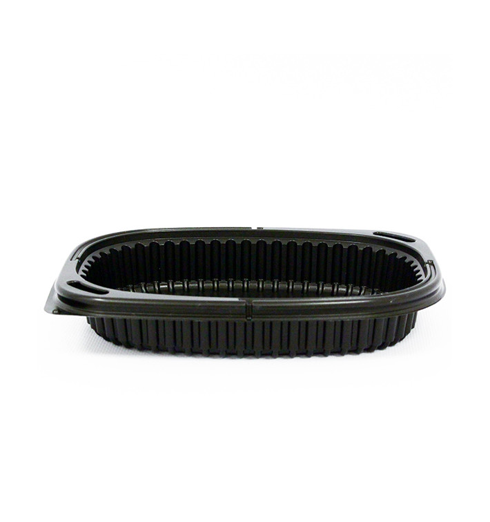 Barquette Rectangulaire PP Noir 400ml 190x140x32mm (480 Utés) Barquette Rectangulaire PP Noir 400ml 190x140x32mm (480 Utés)