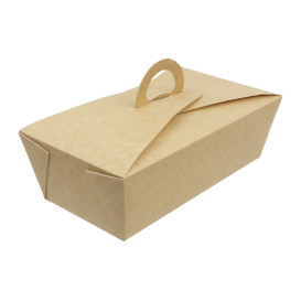 Boîte Kraft avec poignées "Gourmet Bag" 20x10x7cm (140 Utés)