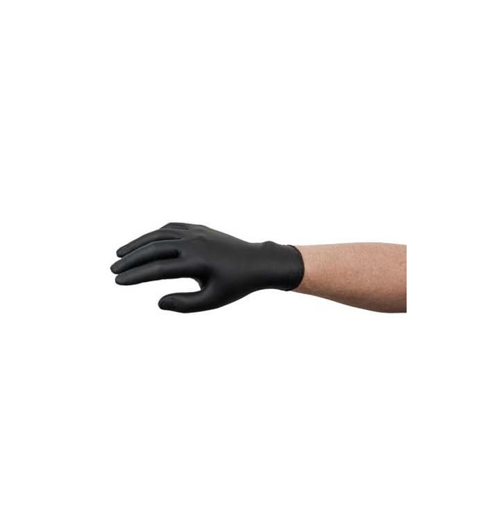 Nitril handschoenenen zwart maat M AQL 1.5 (100 stuks) Nitril handschoenenen zwart maat M AQL 1.5 (100 stuks)