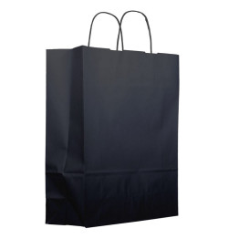 Sac en papier SOS Noir avec Anses 100g 25+11x31cm (200 Utés)