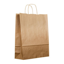 Sac en papier avec Anses KRAFT 100g 25+11x31cm (25 Utés)