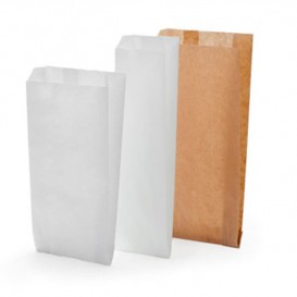 Papieren voedsel zak kraft 14+7x24cm (1000 eenheden)