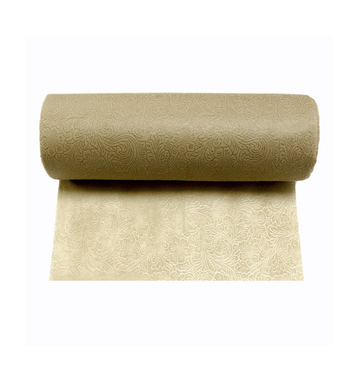 Niet geweven PLUS Tafelkleed rol crème 1,2x50m P40cm (6 stuks) 