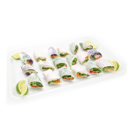 Plateau Plastique RPET Transparent 46x30cm (50 Utés)