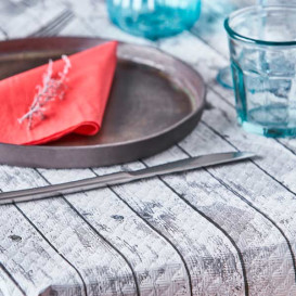 Nappe en papier 1x1m "Bois Blanc" 37g (400 Unités)