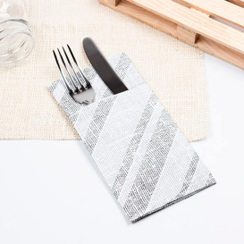 Zakvouw papieren servet Barlovento Zwart 40x40cm (30 stuks) 