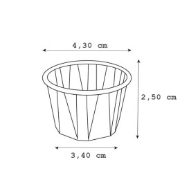 Pot Papier Plissé de 30ml (250 Unités)