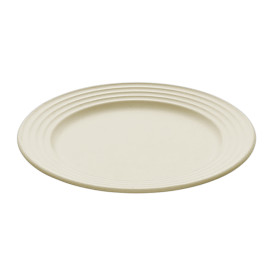 Assiette Canne à Sucre Premium Wave Naturel Ø18cm (50 Unités)