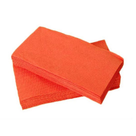 Serviette Papier Molletonnée 1/8 40X40 Saumon (1.200 Utés)