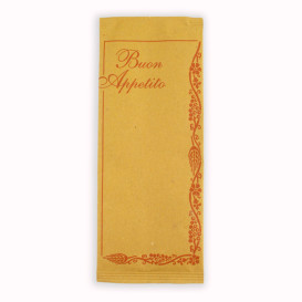 Enveloppe Porte-Couverts avec Serviettes "Buon Appetito" (125 Utés)