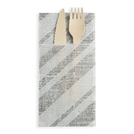 Zakvouw papieren servet Barlovento Zwart 40x40cm (30 stuks) 