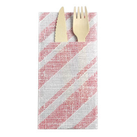 Serviette Kangourou en Papier Barlovento Rouge 40x40cm (30 Unités)