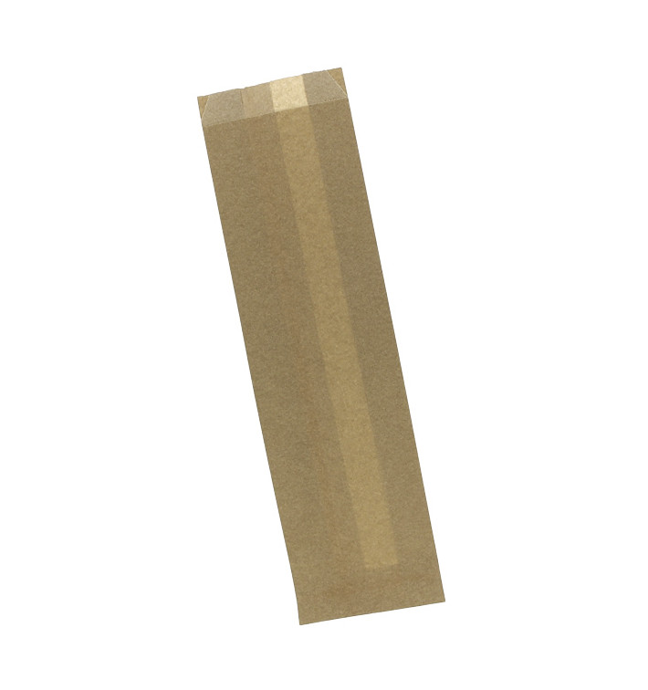 Papieren stokbrood zak Vetvrij met Opening kraft 9+5x32cm (250 stuks) Papieren stokbrood zak Vetvrij met Opening kraft 9+5x32cm (250 stuks)