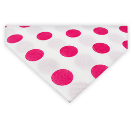 Papieren servet dubbel punt "Polkadots Fuchsia" 40x40cm (50 stuks) 