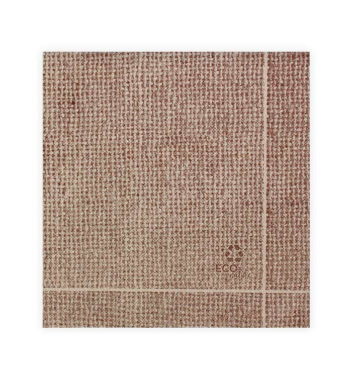 Serviette Papier molletonnée "Jute" Kraft 40x40cm (50 Utés)