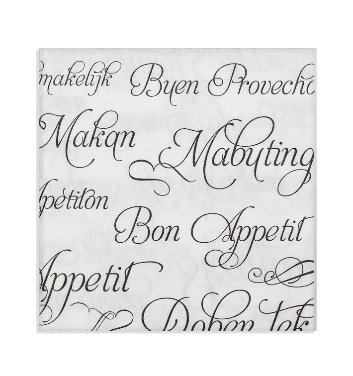 Serviette Papier molletonnée "Bon Appetit" 40x40cm (50 Utés) Serviette Papier molletonnée "Bon Appetit" 40x40cm (50 Utés)
