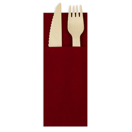 Serviette Kangourou en Papier Bordeaux 30x40cm (30 Unités)