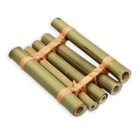 Bamboe wegwerp dienblad "Balsa" 8x5cm (24 stuks) 