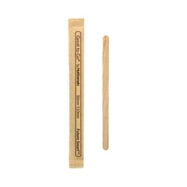 Agitateur en Bois Naturel pour Café Emballé 11cm (10000 Utés)