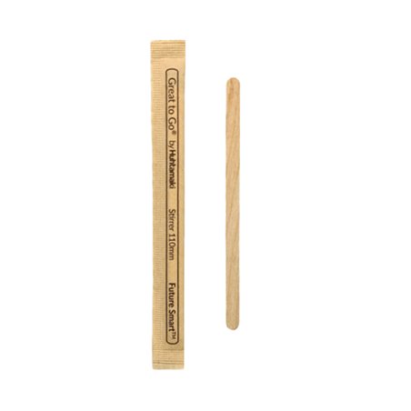 Agitateur en Bois Naturel pour Café Emballé 11cm (10000 Utés)