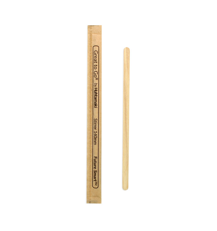 Agitateur en Bois Naturel pour Café Emballé 14cm (10000 Utés) Agitateur en Bois Naturel pour Café Emballé 14cm (10000 Utés)
