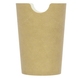 Gobelet Carton Ingraissable Effet Kraft avec Rabat 14Oz/420ml (1000 Utés)