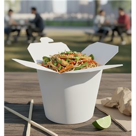 Boîte à Repas 100% ECO Blanc 16Oz/480ml (50 Utés)
