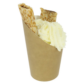 Gobelet Carton Ingraissable Effet Kraft Grand (55 Unités)
