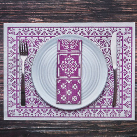 Set de Table papier 30x40cm "Alhambra" Aubergine 50g/m² (1000 Utés)