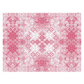 Voorgesneden Papieren Tafelkleed 1x1m "Mosaic" Bordeaux 40g/m² (400 Stuks)