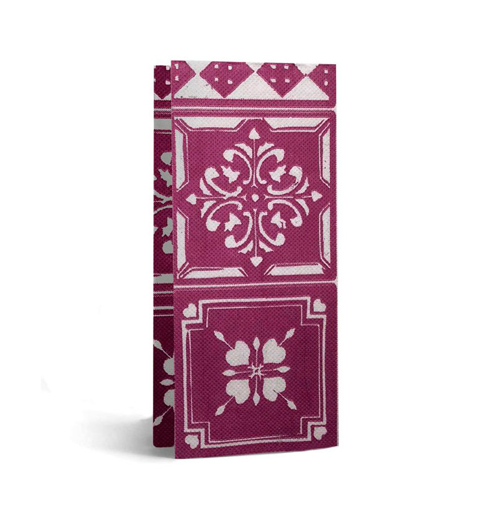Serviette Papier Molletonnée 1/8 33x40cm "Alhambra" Aubergine (50 Utés) Serviette Papier Molletonnée 1/8 33x40cm "Alhambra" Aubergine (50 Utés)