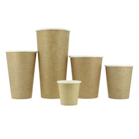 Gobelet Carton Kraft 100% ECO 2,5Oz/75ml Ø5cm (2000 Unités)