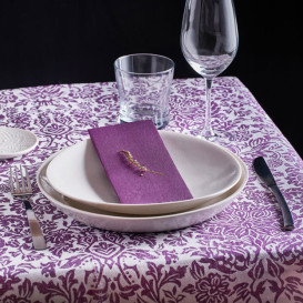 Nappe Rouleau en Airlaid 1,2x25m "Versailles" Aubergine 50g/m² (1 Utés)