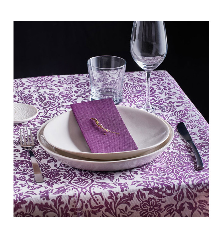 Airlaid Tafelkleed Rol 1,2x25m "Versalles" Purper 50g/m² (6 Stuks) Airlaid Tafelkleed Rol 1,2x25m "Versalles" Purper 50g/m² (6 Stuks)