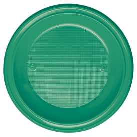 Plastic bord PS Diep groen Ø22 cm (30 stuks) 