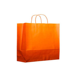 Sac en Papier Orange avec Anses 80g 20+10x29 cm (25 Utés)