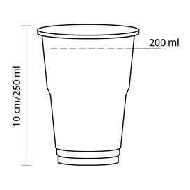 Plastic beker PET Kristal transparant 250 ml (50 stuks)