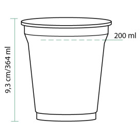 Gobelet Plastique en PET 364ml Ø9,5cm (75 Unités)