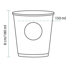 Papieren beker "Specialten" 6 Oz/180ml + Deksel Ø7,0cm (1000 stuks)