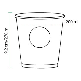Papieren beker "Specialten to Go" 9 Oz/270ml Ø8,0cm (50 stuks) 