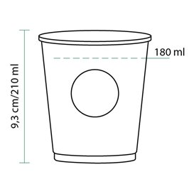 Gobelet Carton Cupmatic 8 Oz/210ml Ø7,0cm (100 Utés)