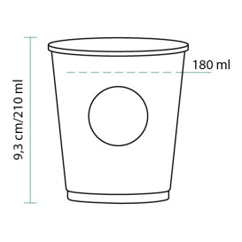 Gobelet Carton Cupmatic 8 Oz/210ml Ø7,0cm (100 Utés)