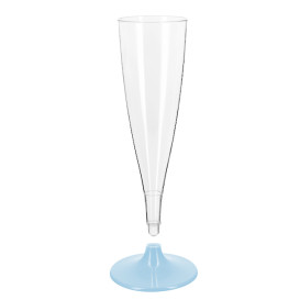 Herbruikbare Plastic Stam Fluitglas Mousserende Wijn Wit  140ml 2P (6 stuks)