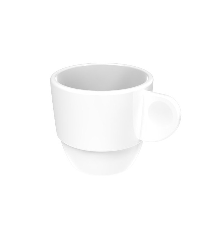 Tasse Réutilisable SAN “Espresso” Blanc 80ml (6 Utés)