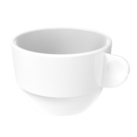 Herbruikbare Kopje SAN “Cappuccino” Wit 166ml (6 stuks)