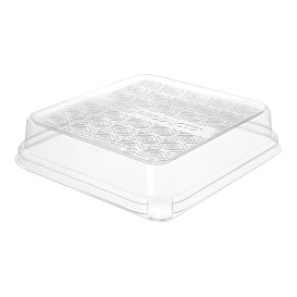 Plastic Deksel voor Suikerriet Voedsel Container 18,5x18,5cm (50 Stuks)