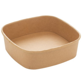 Pot Carré en Carton Kraft 750ml 17x17x5cm (300 Utés)