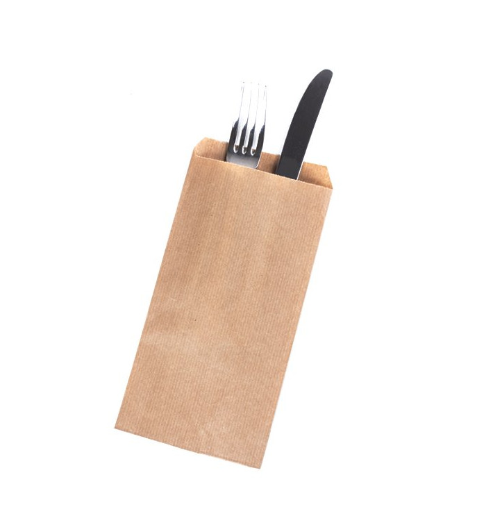 Enveloppe Bestekhouder Kraft Gelegd 9x24cm (1000 stuks) Enveloppe Bestekhouder Kraft Gelegd 9x24cm (1000 stuks)